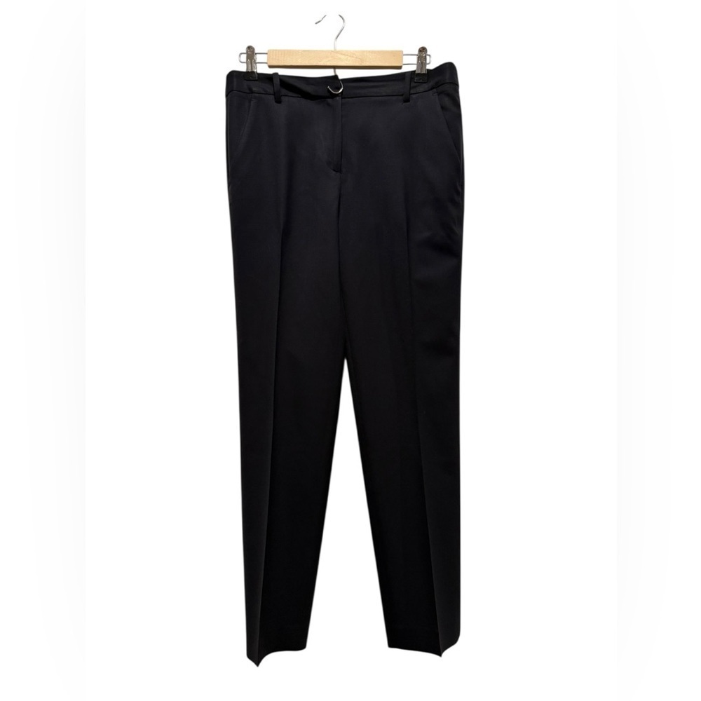 Nili Lotan NL Cassie Tailored Wool Trousers Pants Navy Blue Size 6 Made in USA
